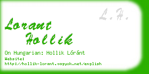 lorant hollik business card